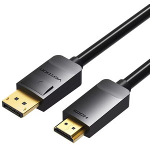 Vention DisplayPort Male - HDMI Male, 1.5 m, negru
