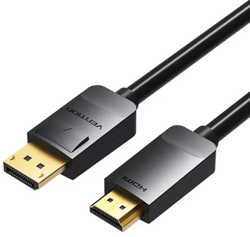 Cablu video Vention DisplayPort Male - HDMI Male, 3 m, negru