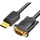 Cablu video Vention DisplayPort Male - VGA Male, 1080p@60Hz, 1.5 m, negru