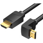Cablu video Vention HDMI Male - HDMI Male, 4K@60Hz, conector 270 grade, 2 m, negru