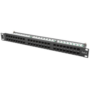 Accesoriu retea Lanberg Patch panel 19 inch 48 Port CAT6 UTP unshielded Black