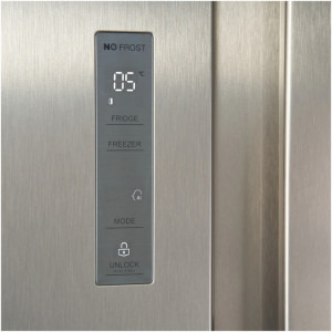 Heinner HSBS-520NFXWDF+, 519 L, Full No Frost, Dozator de apa, Display, Clasa F, 179 cm, Inox