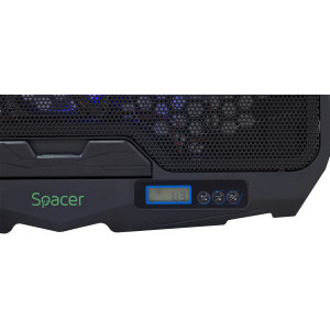 Spacer SPS-Gaming, pana la 17.3 inch, 4 ventilatoare, iluminare LED