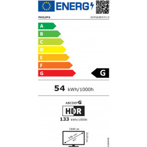 Philips The One Smart TV Android 43PUS8507/12 Seria PUS8507/12 108cm argintiu 4K UHD HDR Ambilight cu 3 laturi