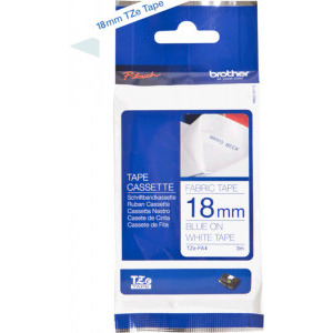 Brother Banda TZE-FA4 18mm blue on white