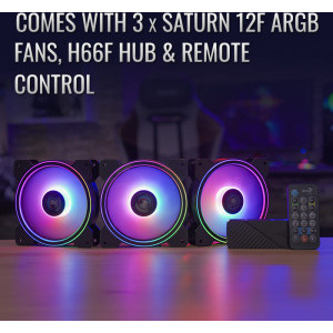 Aerocool Saturn 12F ARGB Pro 120mm Three Fan Pack