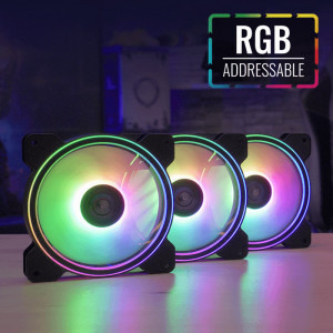 Aerocool Saturn 12F ARGB Pro 120mm Three Fan Pack