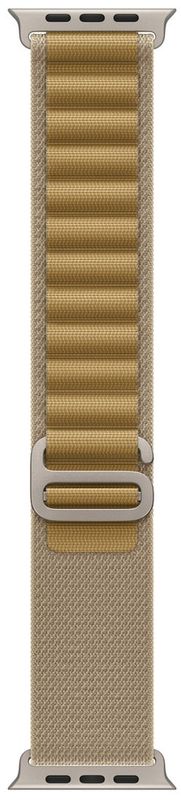 Apple Alpine Loop, 49mm Tan, Natural Titanium Finish - Medium