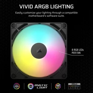 Corsair RS Series RS140 ARGB 140mm Black