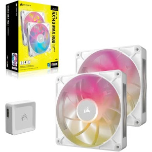 Corsair iCUE LINK RX140 Max RGB Starter Kit 140mm Two Fan Pack White