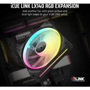 Corsair iCUE LX140 RGB Fan Starter Kit 140mm Black