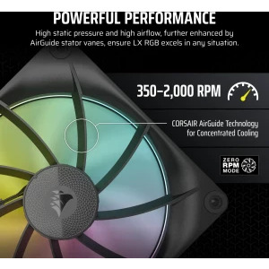 Corsair iCUE LX140 RGB Fan Starter Kit 140mm Black