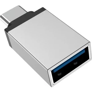 Borofone BV3 1x USB-C Male - 1x USB tip A Female, Argintiu