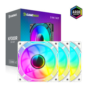 Gamemax KF300 ARGB Reverse White Three Fan Pack