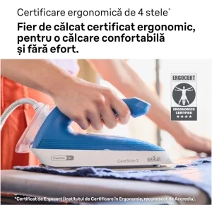 Braun Statie de calcat CareStyle 3 IS3255BL, 2200W, 130g/min, Alb/Albastru
