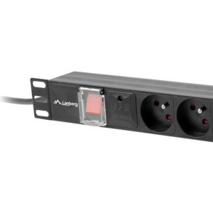 Lanberg PDU-04E04I-0200-IEC-BK, 4x Type E, 4x C13, 2m, Black