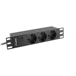 Accesoriu UPS Lanberg PDU-03F-0200-IEC-BK, 3x SCHUKO, 2m, Black