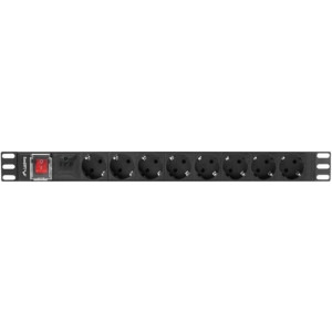 Lanberg PDU-08F-0200-BK, 8x SCHUKO, 2m, Black
