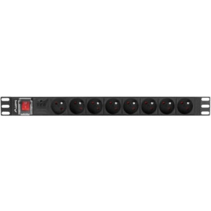 Lanberg PDU-08E-0200-BK, 8x Type E, 2m, Black