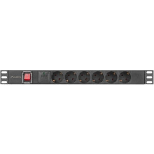 Lanberg PDU-06F-0200-BK, 6x SCHUKO, 2m, Black