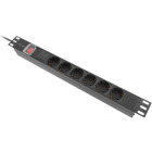 Accesoriu UPS Lanberg PDU-06F-0200-BK, 6x SCHUKO, 2m, Black