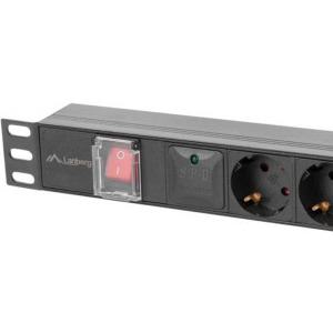 Lanberg PDU-05F-0200-BK, 5x SCHUKO, 2m, Black
