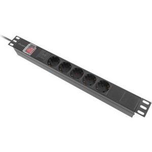Accesoriu UPS Lanberg PDU-05F-0200-BK, 5x SCHUKO, 2m, Black