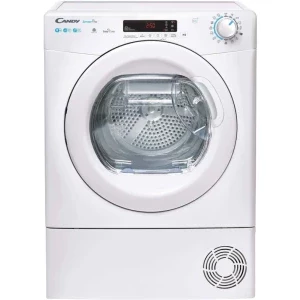 Uscator de rufe Candy CSOE H9A2DE-S, Pompa de caldura, 9 kg, Clasa E, Snap&Dry, hOn, Alb