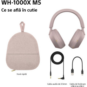 Sony Over-Ear, WH-1000XM5B, roz