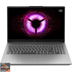 Laptop Lenovo Gaming 15.6 LOQ 15ARP10E, FHD IPS 144Hz, Procesor AMD Ryzen™ 7 7735HS (16M Cache, up to 4.75 GHz), 16GB DDR5, 1TB SSD, GeForce RTX 3050 6GB, No OS, Luna Grey