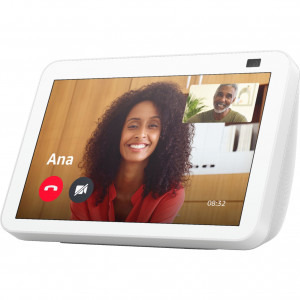 Amazon Boxa Echo Show 8 (2nd Gen), 8 inch Touch Screen, camera 13 MP, Wi-Fi, Bluetooth, alb