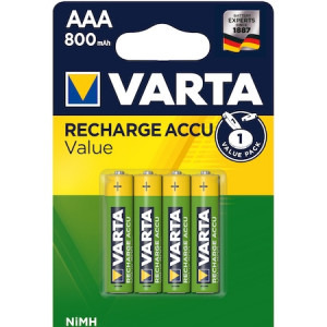 Varta Value, Reincarcabile, AAA, 800 mAh, 4 buc