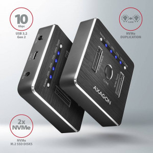 AXAGON Docking Station, ADSA-M2C, USB3.1 - 2x M.2