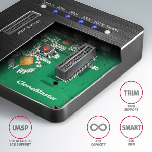 AXAGON Docking Station, ADSA-M2C, USB3.1 - 2x M.2