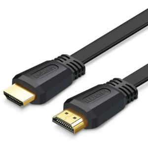 Cablu video Ugreen ED015 HDMI Male - HDMI Male, v1.4, Flat, 5 m, Negru