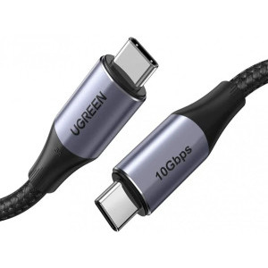Cablu de date / adaptor Ugreen US355, USB-C Male la USB-C Male, 240 W, 1 m, Black