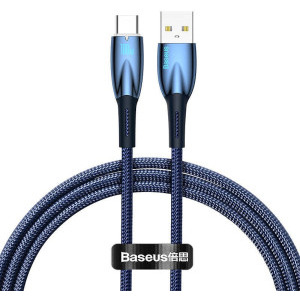 Cablu de date / adaptor Baseus Glimmer, USB Male la USB-C Male, 100 W, 2 m, Blue