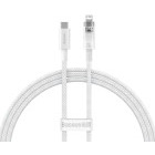 Cablu de date / adaptor Baseus Explorer, USB-C Male la Lightning Male, 20 W, 1 m, White