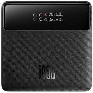 Baterie externa Baseus Blade HD, 20000 mAh, 2x USB, 2x USB-C, 100 W, Display, Black, posibilitate incarcare laptop