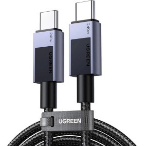 Cablu de date / adaptor Ugreen L513, USB-C Male la USB-C Male, 240 W, 2 m, Black