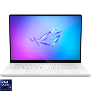 Laptop ASUS Gaming 16 ROG Zephyrus G16 OLED GU605CR, 2.5K 240Hz G-Sync, Procesor Intel® Core™ Ultra 9 285H (24M Cache, up to 5.40 GHz), 32GB LPDDR5X, 2TB SSD, GeForce RTX 5070 Ti 12GB, No OS, Platinum White