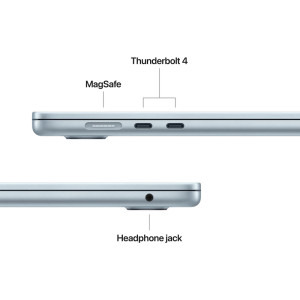 Apple 15.3'' MacBook Air 15 with Liquid Retina, Apple M4 chip (10-core CPU), 16GB, 256GB SSD, Apple M4 10-core GPU, macOS, Sky Blue, US keyboard, 2025