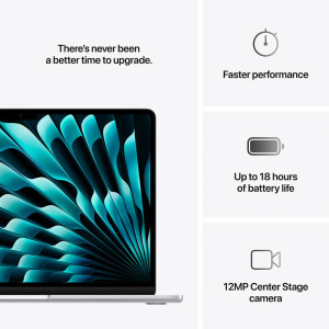 Apple 13.6'' MacBook Air 13 with Liquid Retina, Apple M4 chip (10-core CPU), 24GB, 1TB SSD, Apple M4 10-core GPU, macOS, Silver, INT keyboard, 2025