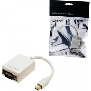 Logilink 1x Mini DisplayPort Male - 1x VGA Female, 0.09m, alb