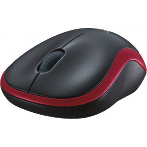 Logitech M185, Wireless, Red