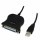 Cablu periferice Logilink USB 2.0 Male - Paralel Female, 1.5m, negru