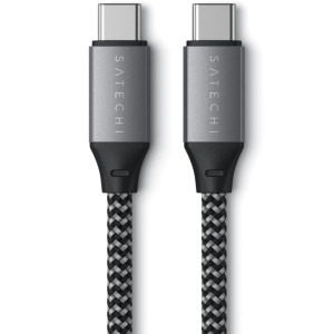 Satechi USB 2.0 Tip C Male - USB 2.0 Tip C Male, 2m, gri-negru