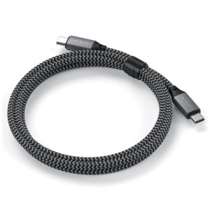 Satechi USB 2.0 Tip C Male - USB 2.0 Tip C Male, 2m, gri-negru