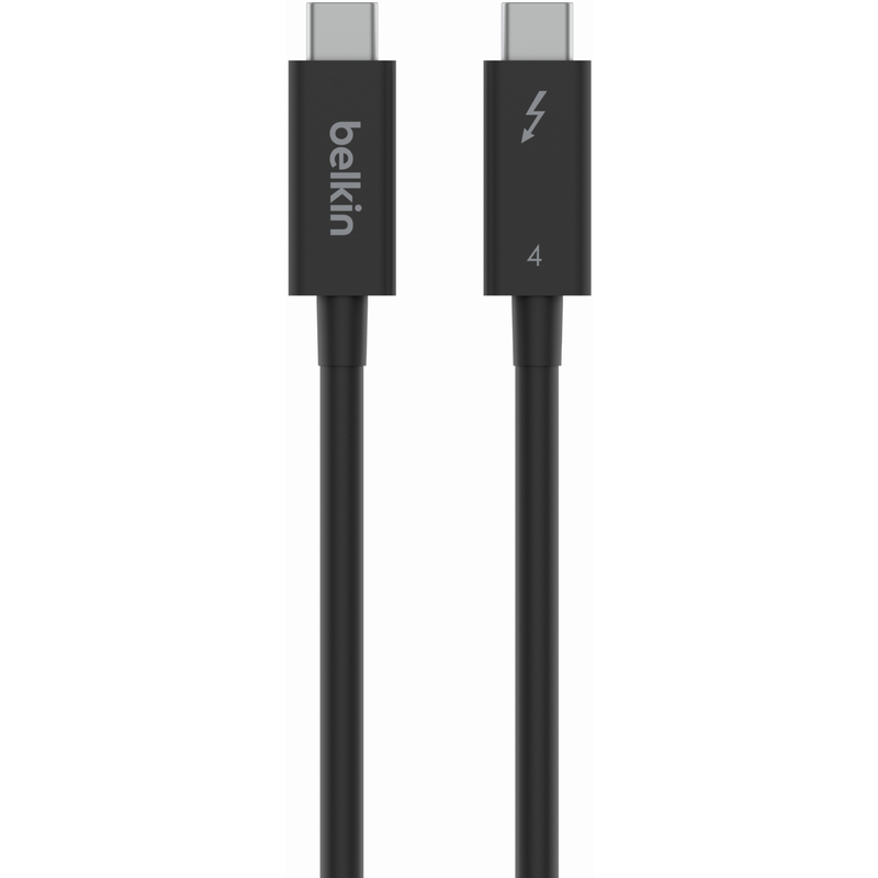 Cablu periferice Belkin Connect, USB Tip C Male - USB Tip C Male, Thunderbolt 4, 2m, negru