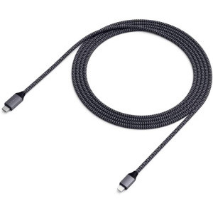 Satechi Braided USB-C Male la Lightning Male, MFi, 1.8 m, Space Grey